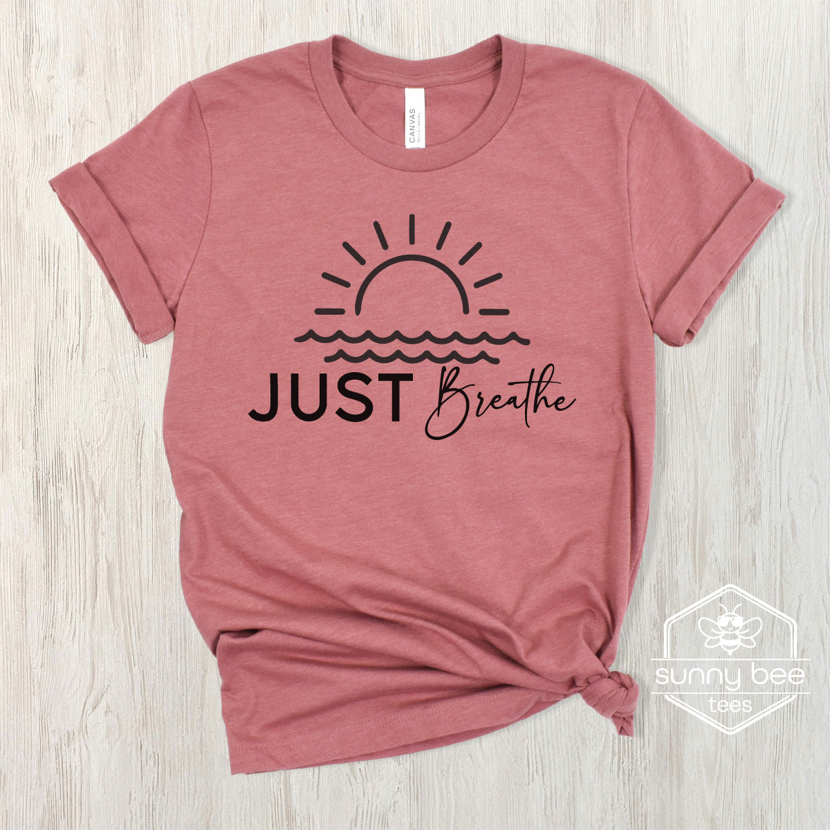 Just Breathe - Peaceful Vibes T-shirt - Black Design