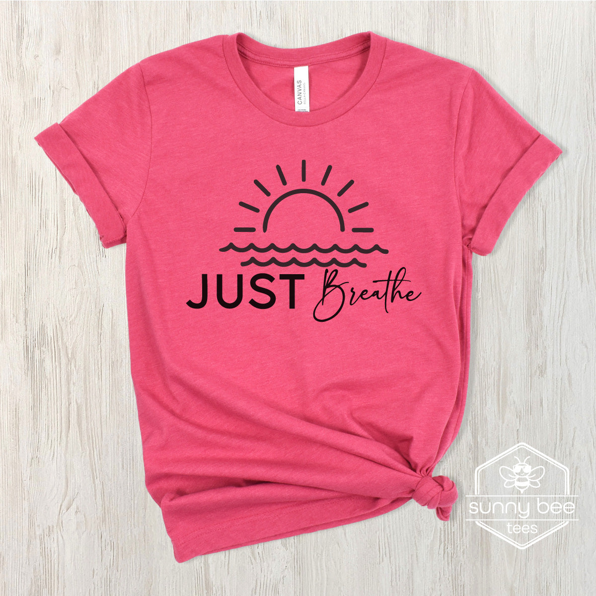 Just Breathe - Peaceful Vibes T-shirt - Black Design