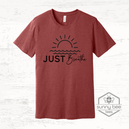 Just Breathe - Peaceful Vibes T-shirt - Black Design