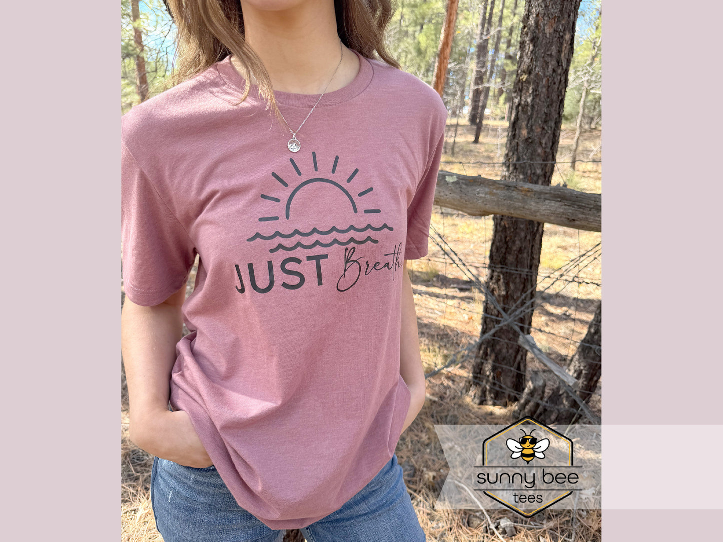 Just Breathe - Peaceful Vibes T-shirt - Black Design